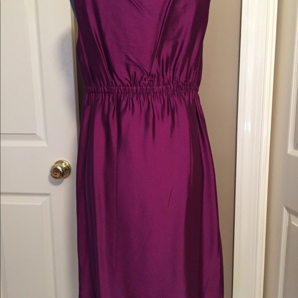 Loft 10 jewel purple dress silky semi formal - Picture 5 of 6